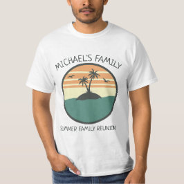 Camiseta Palo de playa de verano de verano de Reunión famil