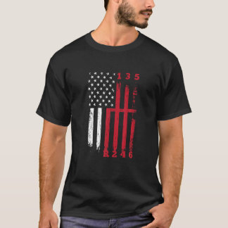 Camiseta Palo Shift Bandera Americana Coche 6 Gears Desig