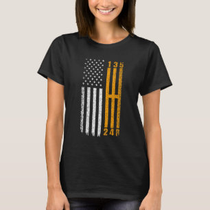 Camiseta Palo Shift Bandera Estadounidense Coche Muscular 6