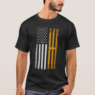 Camiseta Palo Shift Bandera Estadounidense Coche Muscular 6