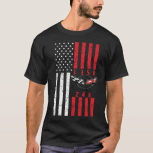 Camiseta Palo Shift Bandera estadounidense corvette 6 Gea