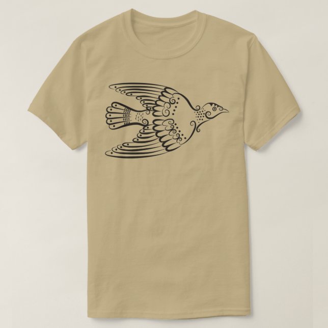 Camiseta Paloma artística 1 (Diseño del anverso)