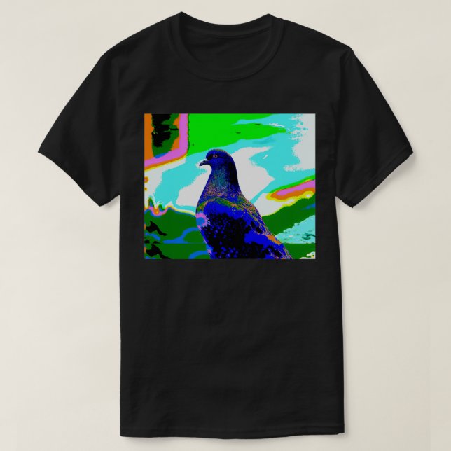Camiseta Paloma colorida 1 (Diseño del anverso)