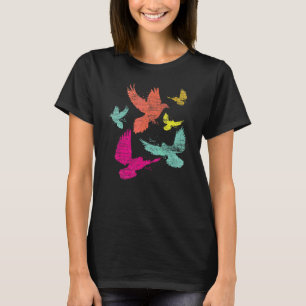 Camiseta Paloma Colorida Animal Criador de Palomas Ave Po