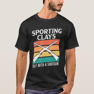 Camiseta Paloma de arcilla disparando golf con escopeta 1