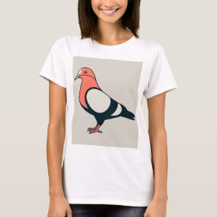 Camiseta Paloma de contorno negrita: tee moderno