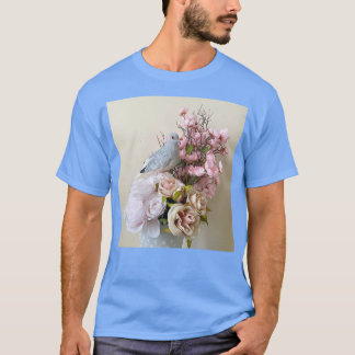 Camiseta Paloma de diamante en flores 2