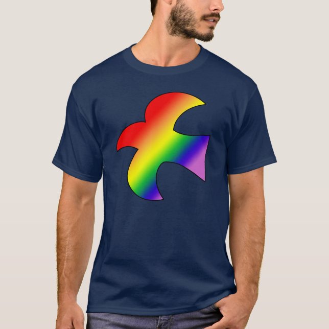 Camiseta Paloma de GLBT (Anverso)