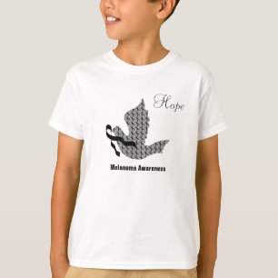 Camiseta Paloma de la cinta del negro de la esperanza -