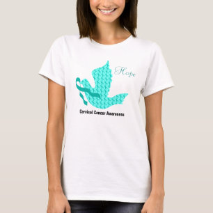 Camiseta Paloma de la esperanza - cinta verde azulada