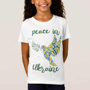 Camiseta Paloma de la rama de olivo de la paz Colores de la