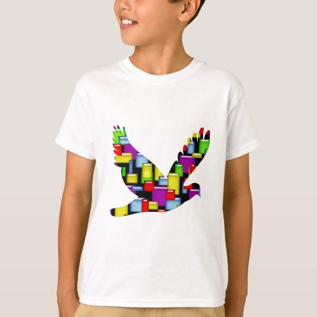 Camiseta paloma de mosaico (Anverso)