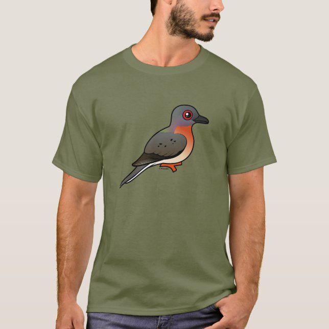 Camiseta Paloma de pasajero de Birdorable (Anverso)