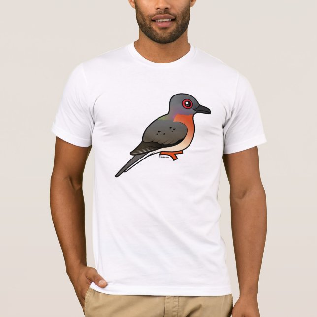 Camiseta Paloma de pasajero de Birdorable (Anverso)
