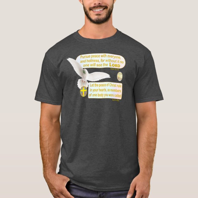 Camiseta Paloma de paz (con url web) (Anverso)