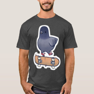 Camiseta Paloma en patineta