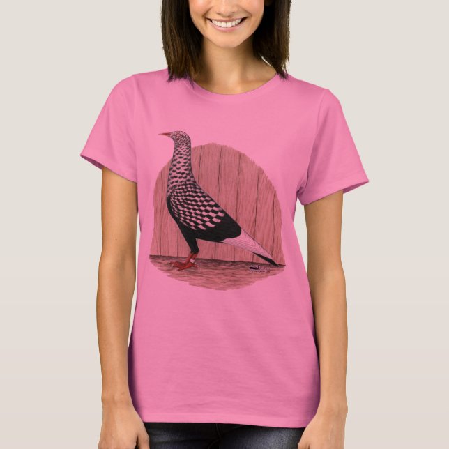 Camiseta Paloma jómela negra del vuelo de vuelo (Anverso)