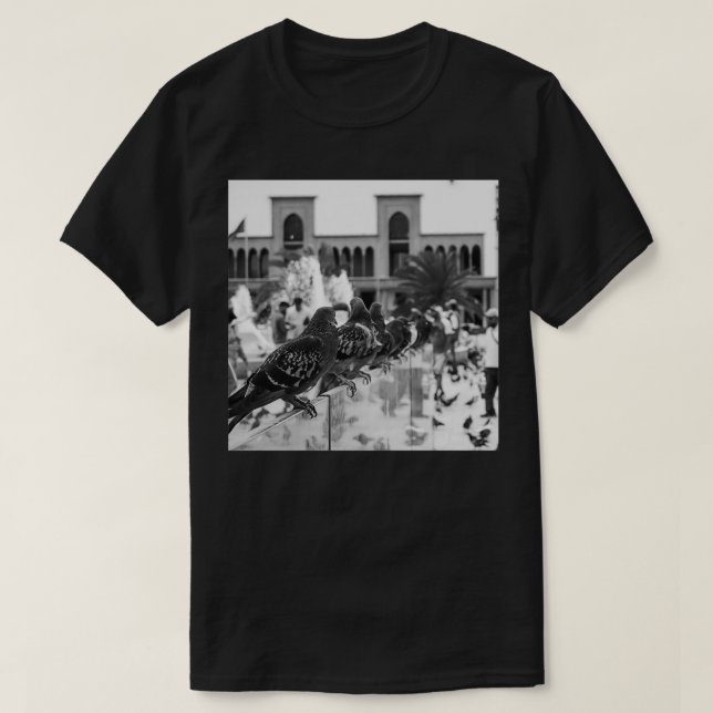 Camiseta Paloma negra y blanca (Diseño del anverso)