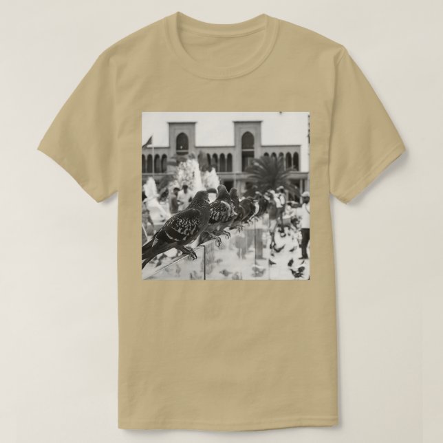 Camiseta Paloma negra y blanca 1 (Diseño del anverso)