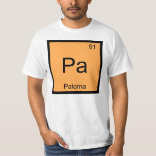 Camiseta Paloma Nombre Química Elemento Tabla Periódica