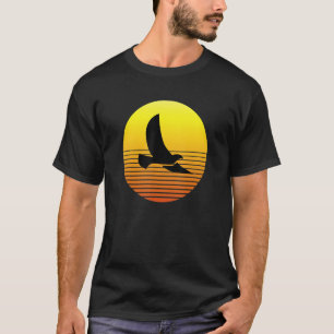 Camiseta Paloma Pájaro Silueta de Paloma al Atardecer Fauna