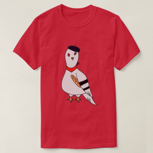 Camiseta Paloma parisina (Diseño del anverso)