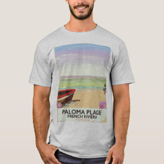 Camiseta Paloma Plage, cartel de viaje de la Riviera France