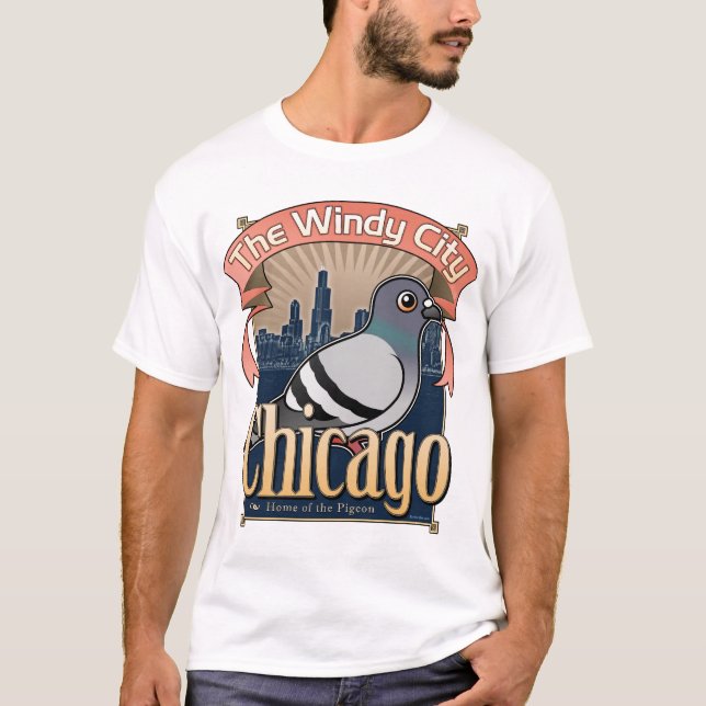 Camiseta Paloma retra de Chicago (Anverso)