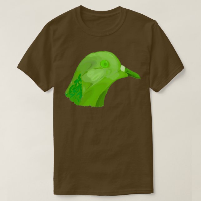 Camiseta Paloma verde pigmentaria 1 (Diseño del anverso)