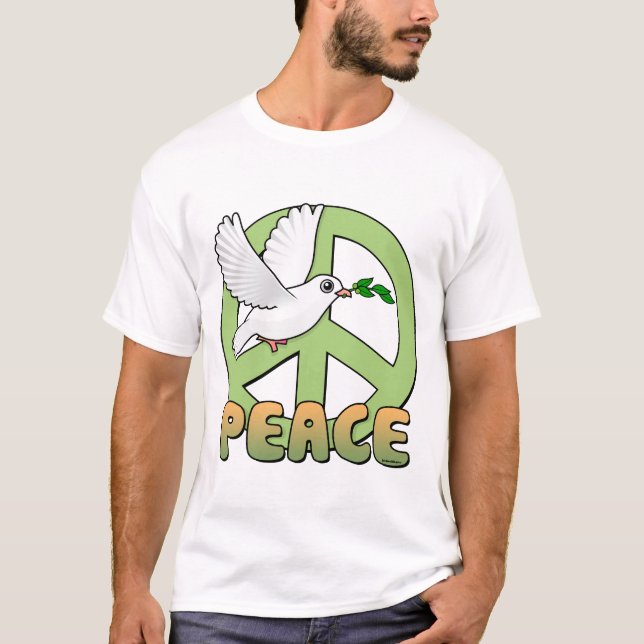 Camiseta Paloma y símbolo de paz (Anverso)