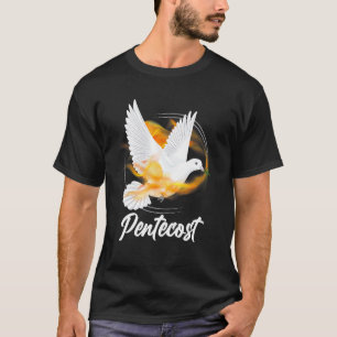 Camiseta Palomas de Pentecostés Lenguas Fuego Llama Espírit