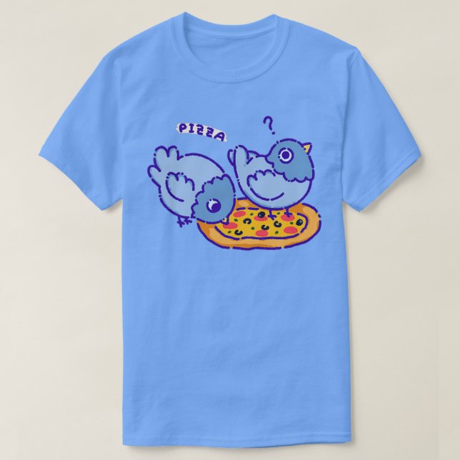 Camiseta Palomas en una pizza (Diseño del anverso)
