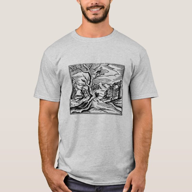 Camiseta Palomas renacentistas en las fábulas de los árbole (Anverso)