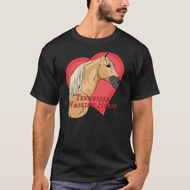 Camiseta Palomino Tennessee Walking Horse Heart (Anverso)