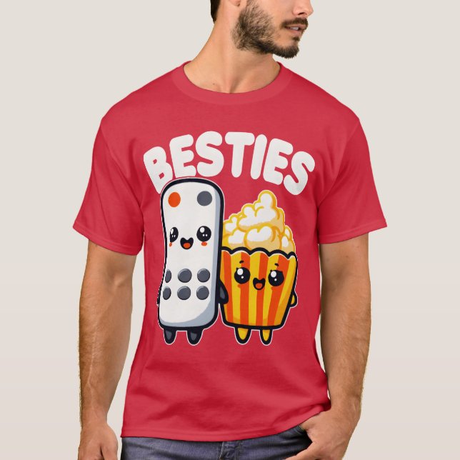 Camiseta Palomitas De Maíz Y Control Remoto Bestis Graciosa (Anverso)