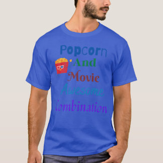 Camiseta Palomitas De Maíz Y Película Combinación Impresion