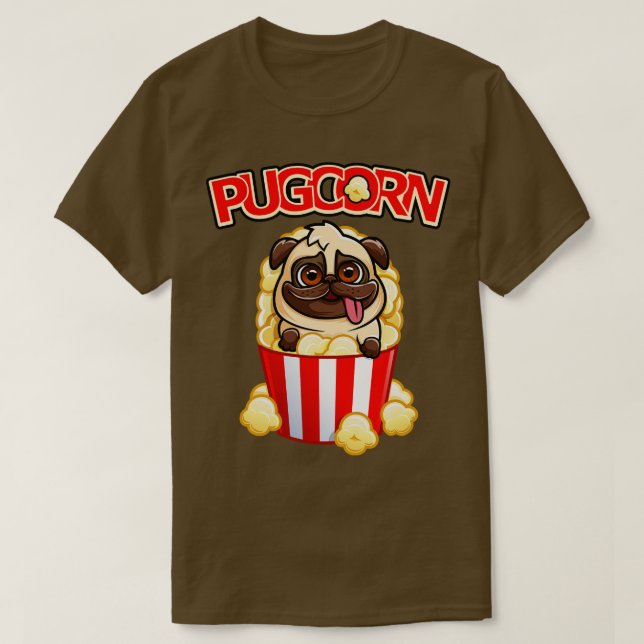 Camiseta Palomitas de Pug Corn (Diseño del anverso)