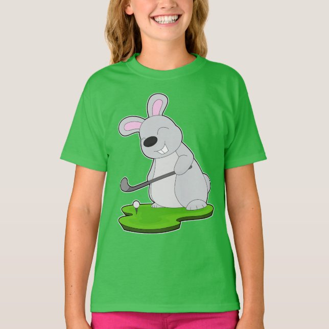 Camiseta Palos de golf de golf de conejo (Anverso)