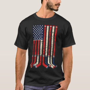 Camiseta Palos de hockey con bandera de EE. UU. jugador de 
