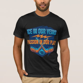 Camiseta Palos y Disco de Hockey sobre Hielo: Frase Motivac