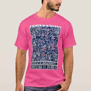 Camiseta Pamplona España, 1990, Carrera Del Poster Bulls