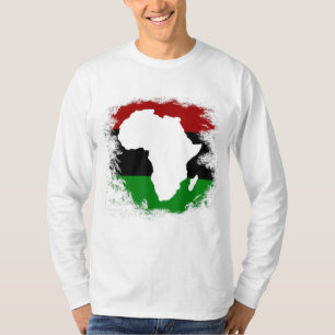 Camiseta Pan Africa Bandera de África Mapa de continente af