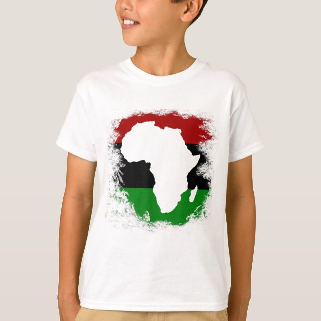 Camiseta Pan Africa Bandera de África Mapa de continente af (Anverso)