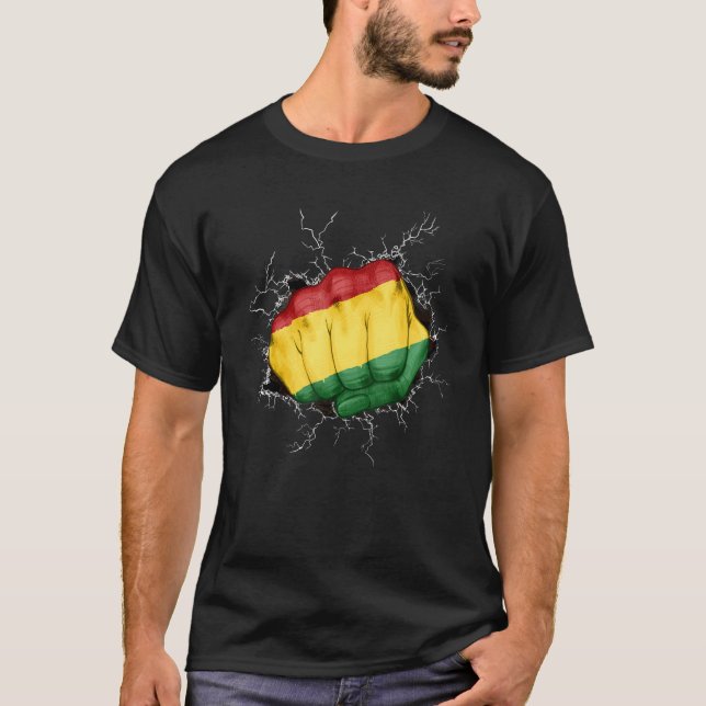 Camiseta Pan African Fist UNIA Flag African Freedom Black L (Anverso)