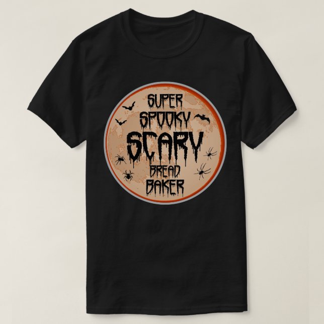 Camiseta Pan Baker Halloween Scary Spooky Humor Bats de la  (Diseño del anverso)
