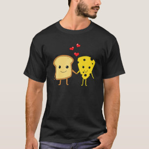 Camiseta Pan Cheese Lover Cheddar Pareja de Alimentos Alime