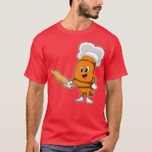 Camiseta Pan como cocinar con pasador de rodillo
