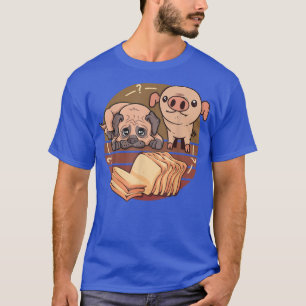 Camiseta Pan de cerdo de perro, perro y cerdo gracioso y li