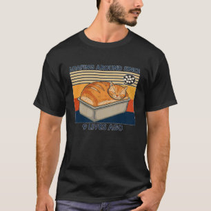 Camiseta Pan de gato holgazaneando Pun de nueve vidas Diseñ