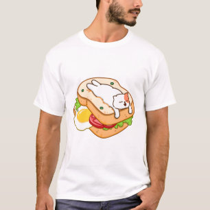 Camiseta Pan de gato y sándwich
